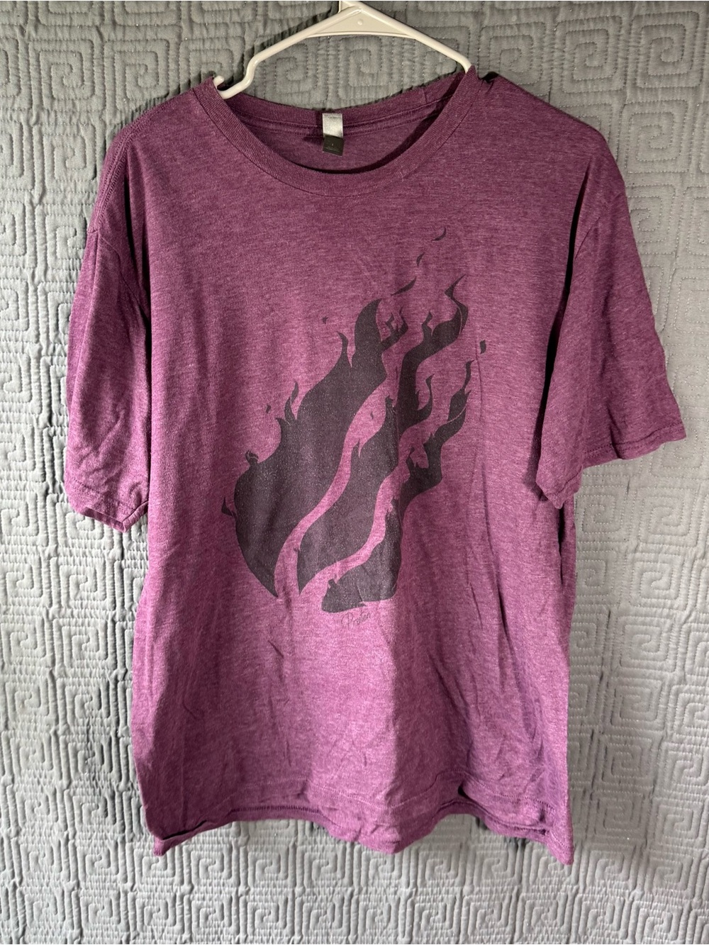 District Made T-Shirt Men’s Large Purple Preston Playz Short Sleeve Cotton Blend